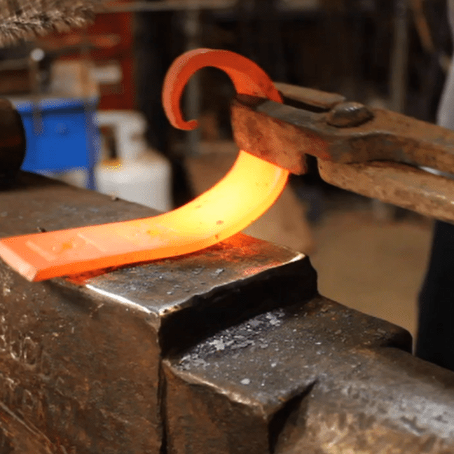 A Cast Iron Pan Hook-Forging