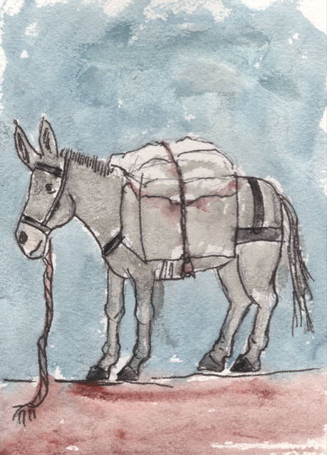 Donkey Painting watercolor